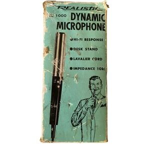 Realistic MC-1000 Dynamic Microphone in Original Box (Vintage)